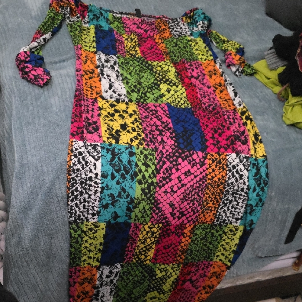 Colorful Patchwork Dress - Picture 2 of 4